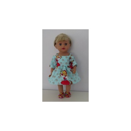 zomerse jurk mint roodkapje baby born little 36cm