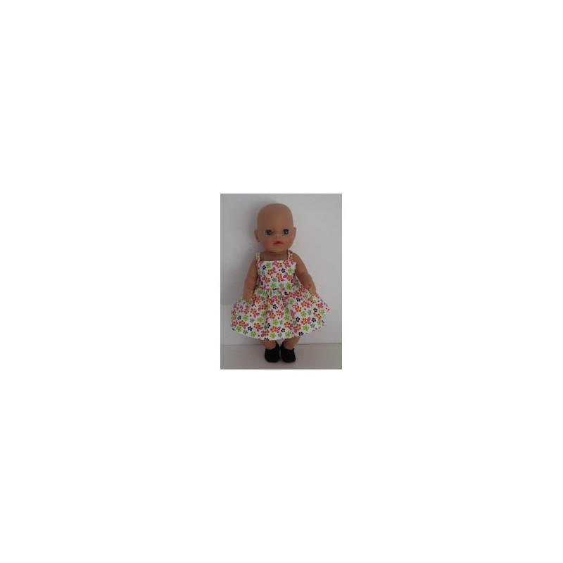 zonnejurk oranje bloemen baby born little 36cm