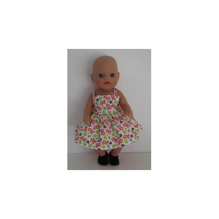 zonnejurk oranje bloemen baby born little 36cm