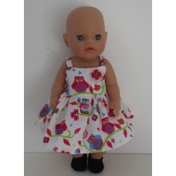 zonnejurk wit uilen baby born little 36cm