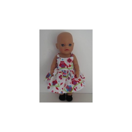 zonnejurk wit uilen baby born little 36cm