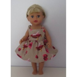 zonnejurk licht bruin baby born little 36cm