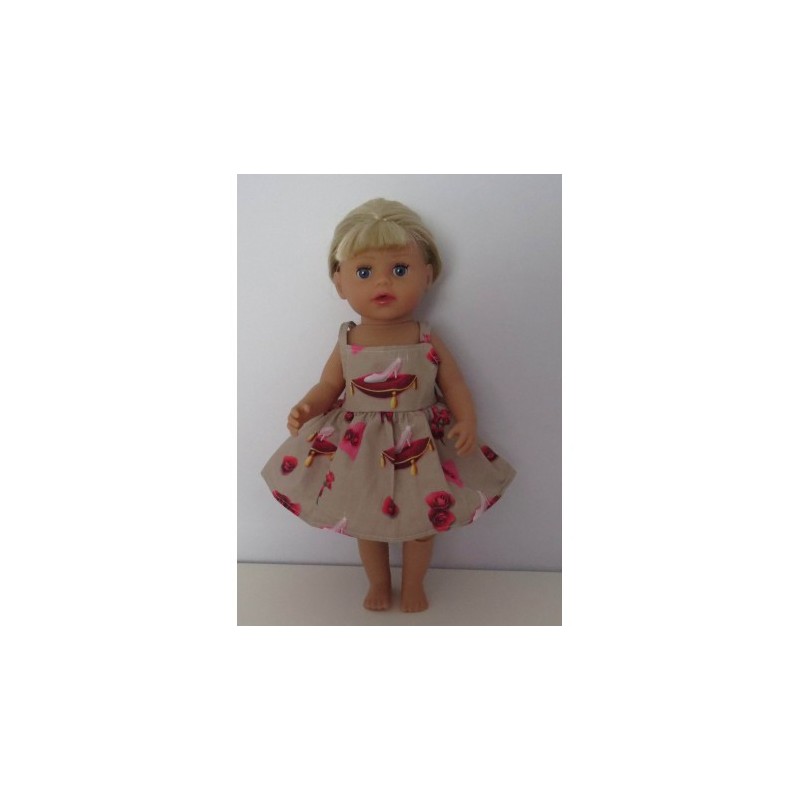 zonnejurk licht bruin baby born little 36cm