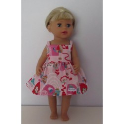 zonnejurk roze slakken baby born little 36cm