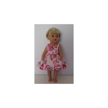 zonnejurk roze slakken baby born little 36cm