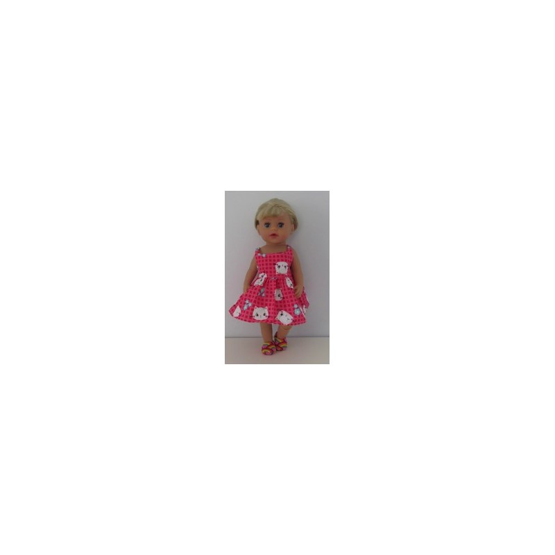 zonnejurk roze kat baby born little 36cm