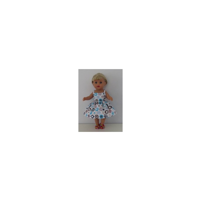 zonnejurk sterren blauw baby born little 36cm