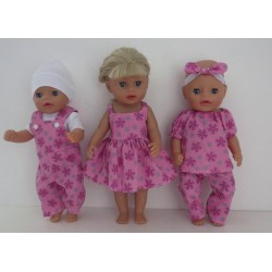 gift set roze bloemen baby born little 36cm