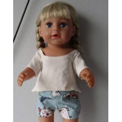 zomerse korte broek set dino's baby born 43cm