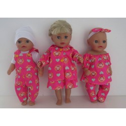 gift set hard roze apen baby born little 36cm