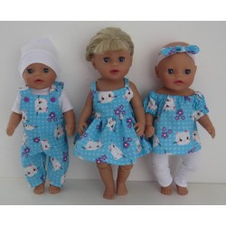 gift set blauw kat baby born little 36cm