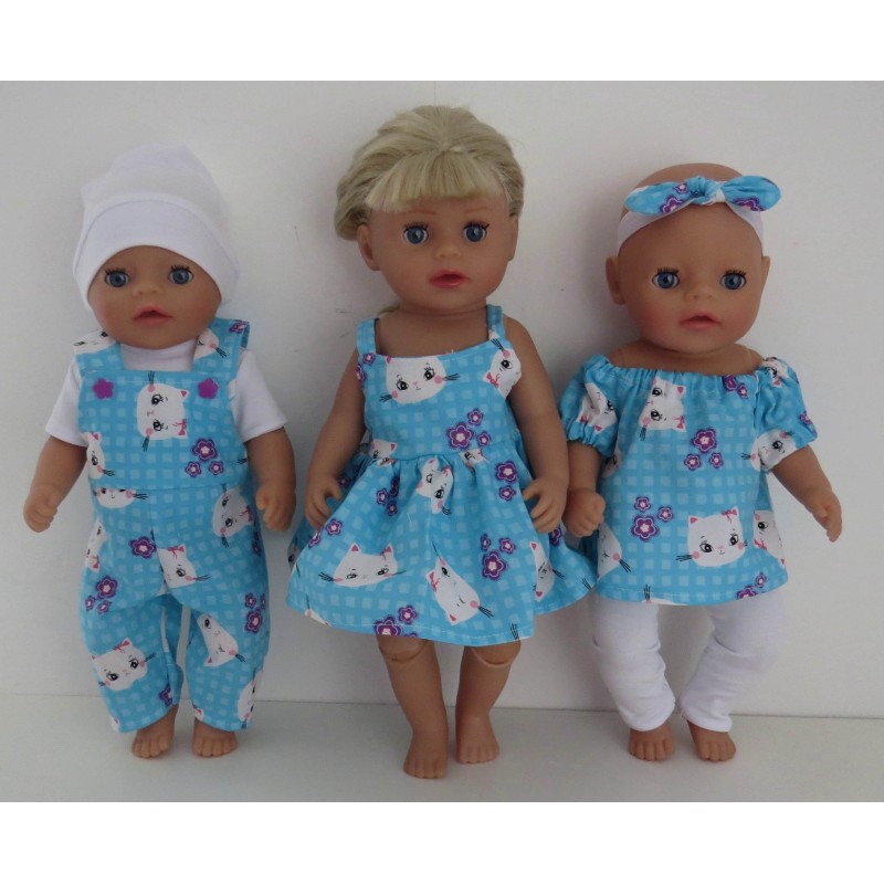 gift set blauw kat baby born little 36cm gift set blauw kat baby born little 36cm