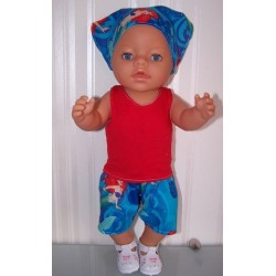 korte broek set ariel baby born 43cm