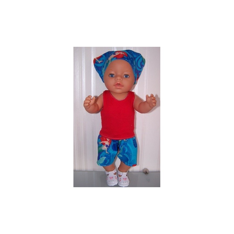korte broek set ariel baby born 43cm