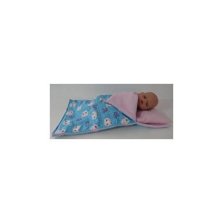 campingslaapzak blauw kat baby born little 36cm