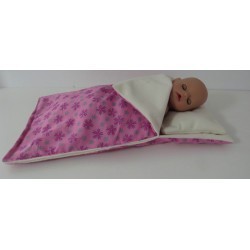 campingslaapzak hard roze bloemen baby born little 36cm