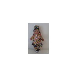jurk set blauw annanas baby born little 36cm