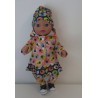 jurk set blauw annanas baby born little 36cm