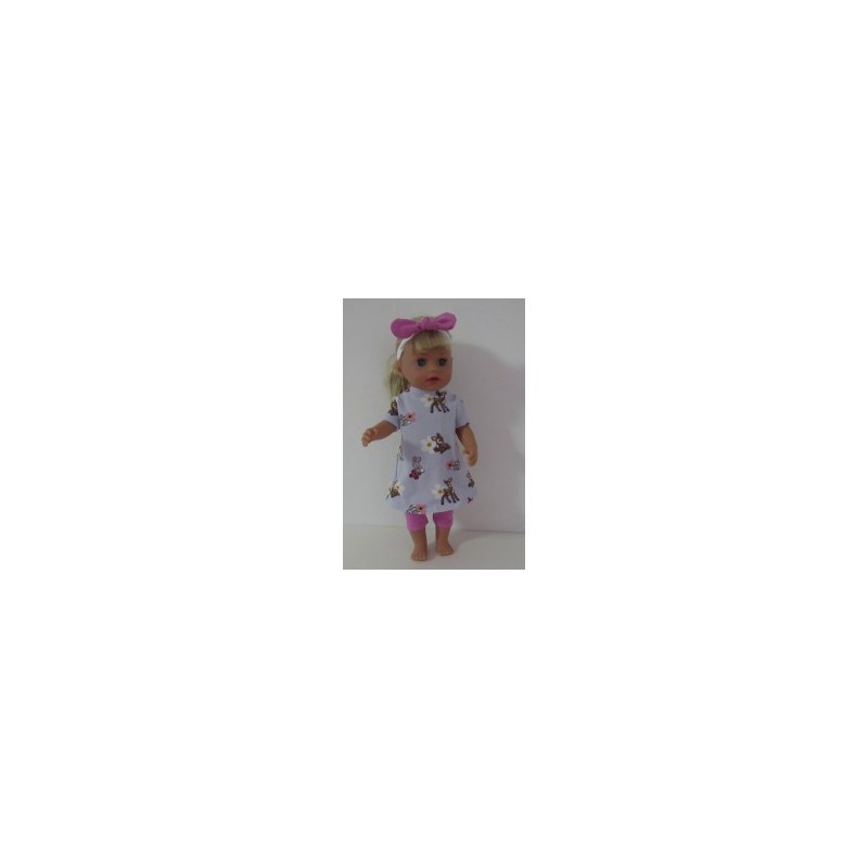 holiday jurk setje hertje  baby born little 36cm