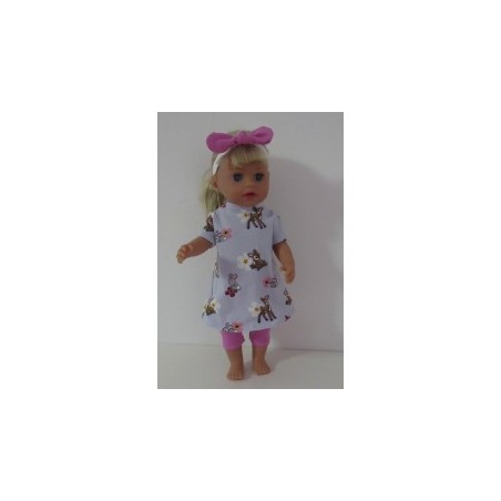 holiday jurk setje hertje  baby born little 36cm