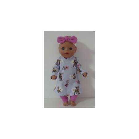 herfstjurk setje hertje baby born little 36cm