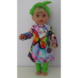 herfstjurk setje vlinders baby born little 36cm
