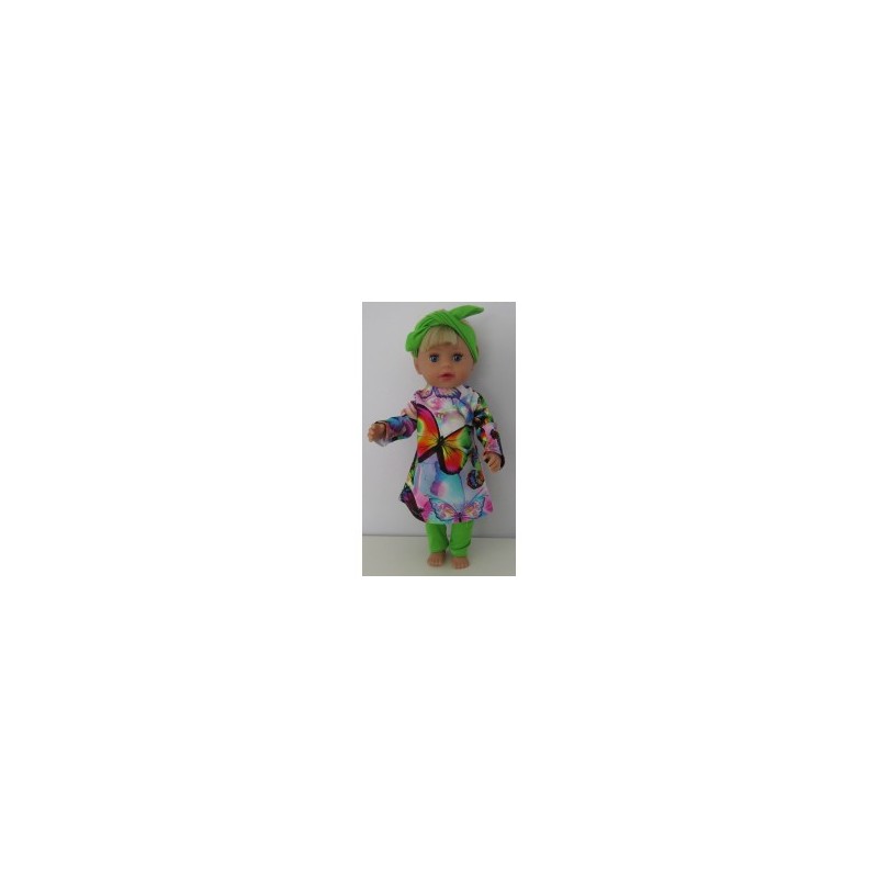 herfstjurk setje vlinders baby born little 36cm