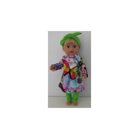 herfstjurk setje vlinders baby born little 36cm