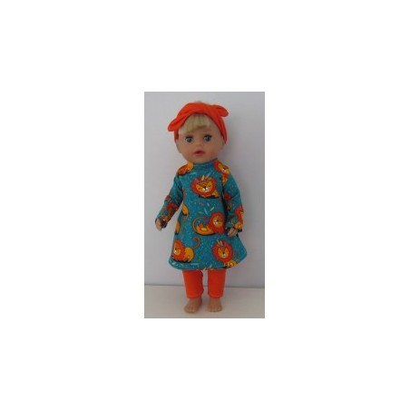 herfstjurk setje leeuw baby born little 36cm