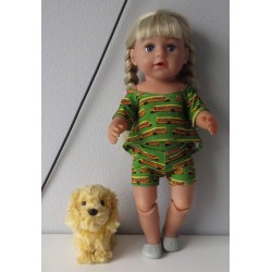 zomerse korte broek set groen bussen baby born 43cm