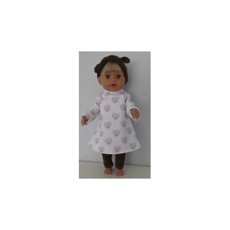 herfstjurk setje beren baby born little 36cm