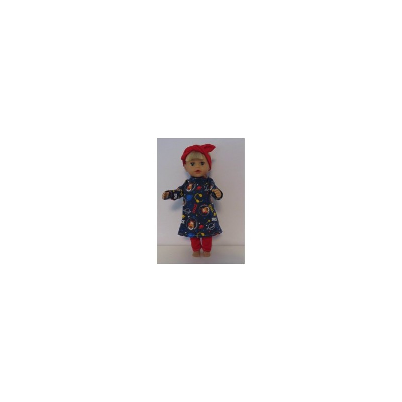 herfstjurk setje space rendieren baby born little 36cm