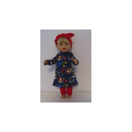 herfstjurk setje space rendieren baby born little 36cm