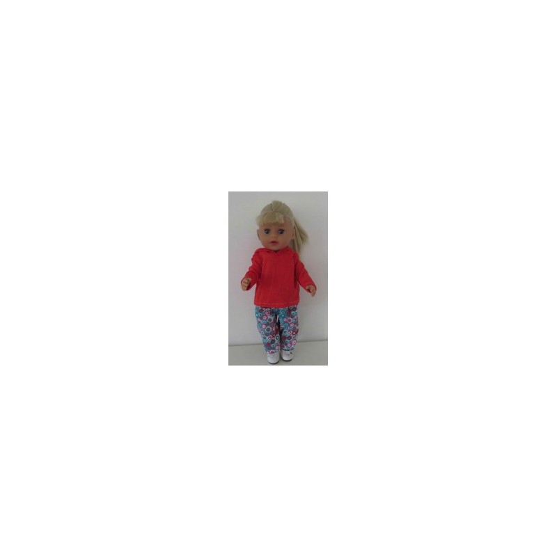 capuchontrui setje groen circels baby born little 36cm