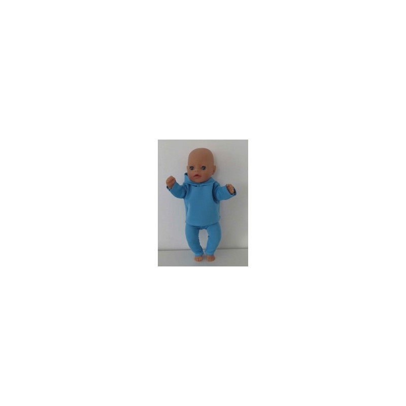 capuchontrui setje blauw baby born little 36cm