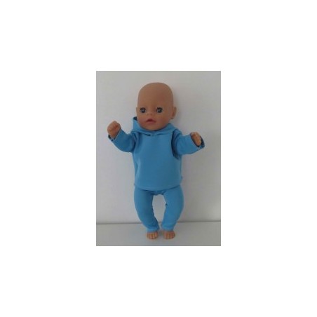 capuchontrui setje blauw baby born little 36cm