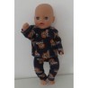 capuchontrui setje donker blauw leeuwen baby born little 36cm