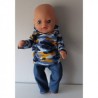 capuchontrui setje leger print baby born little 36cm