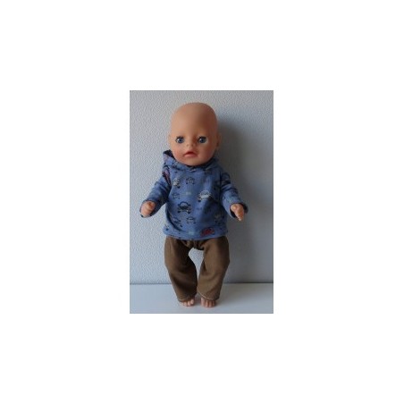capuchontrui setje auto's baby born little 36cm