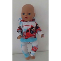 capuchontrui setje peter post baby born little 36cm