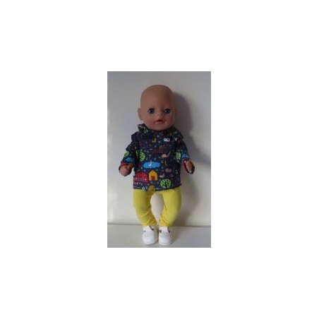 capuchontrui setje boerderij  baby born little 36cm