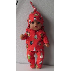 capuchontrui setje pinguins baby born little 36cm