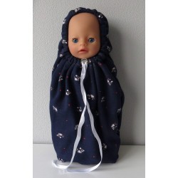 mummyzak blauw konijnen baby born little 36cm
