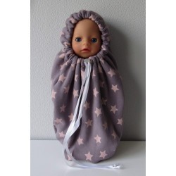 mummyzak grijs sterren baby born little 36cm