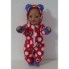 huispak rood polka dots baby born little 36cm