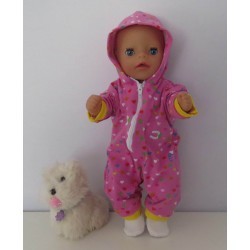 huispak roze hartjes baby born little 36cm