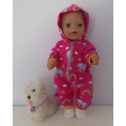 huispak hard roze olifanten  baby born little 36cm