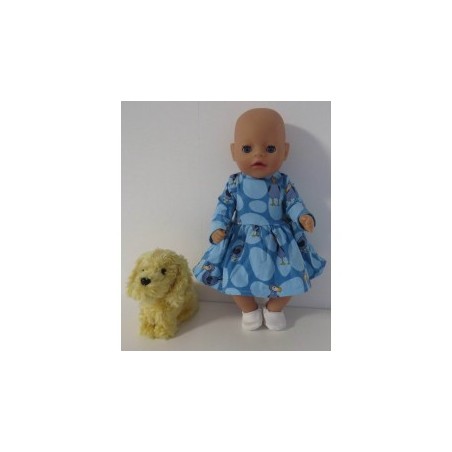 jurk blauw dodo's baby born little 36cm