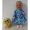 jurk blauw dodo's baby born little 36cm