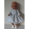 jurk blauwe bloemen baby born little 36cm
